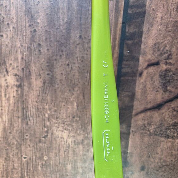 Coach Sunglasses Women's Brown Tortoise Lime Green HC6001 Emily 57mm - Picture 4 of 9